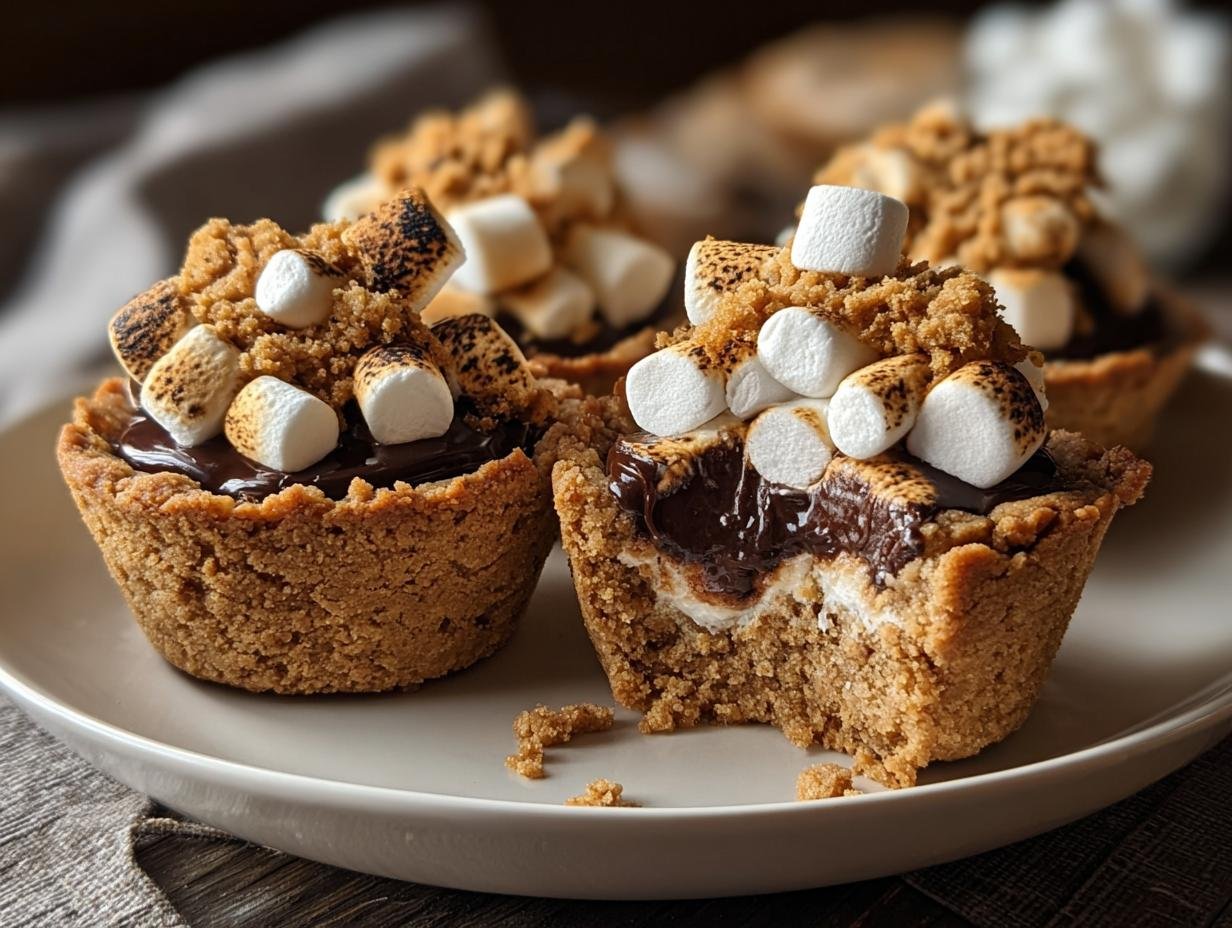 Gooey Smores Cookie Cups: Delightful Campfire Treat