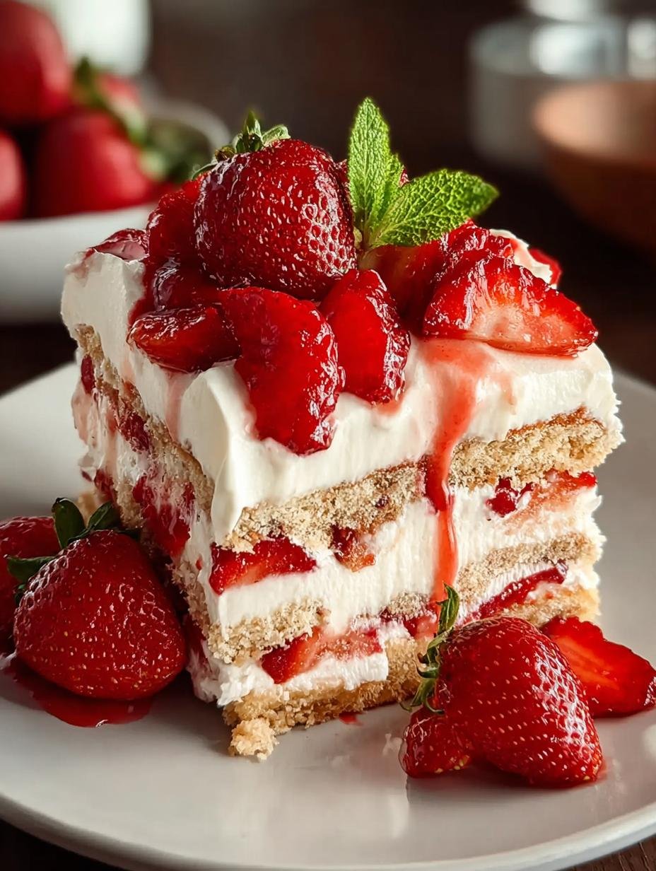 Delicious Strawberry Icebox Cake Recipe for Summer - Strawberry Icebox Cake - main visual representation