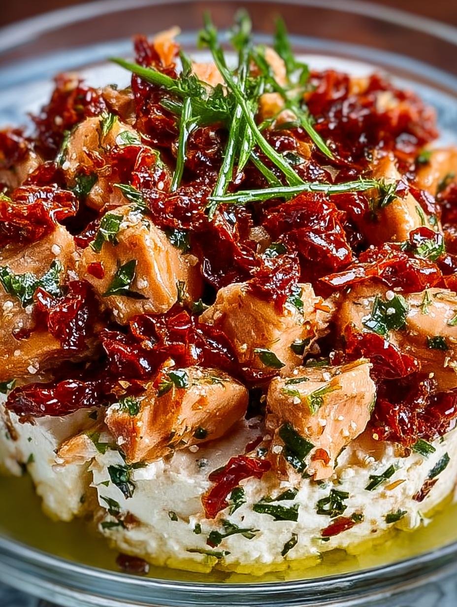 Irresistible Sun Dried Tomato Chicken served with fresh ingredients