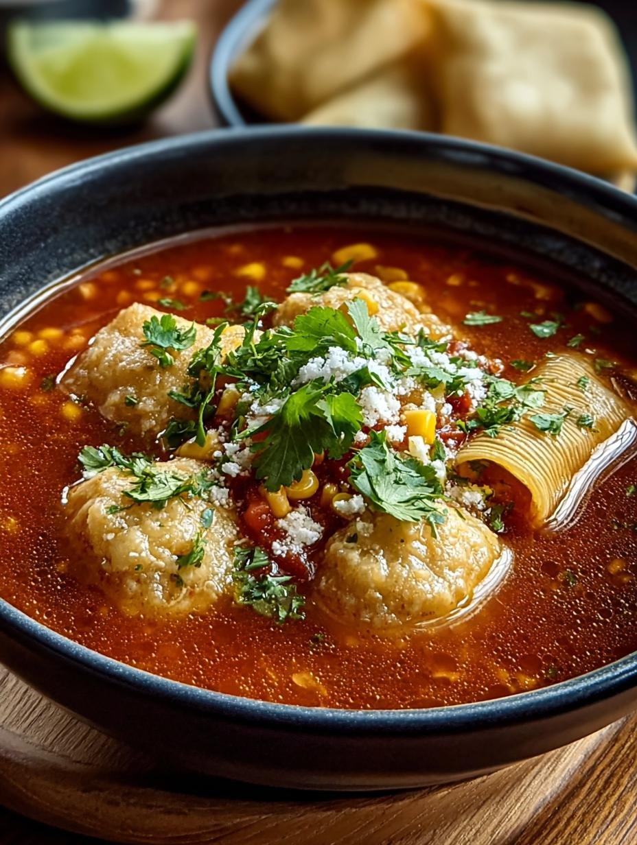 Hearty Tamale Soup with Tamale Dumplings for Comfort - Tamale Soup with Tamale - main visual representation