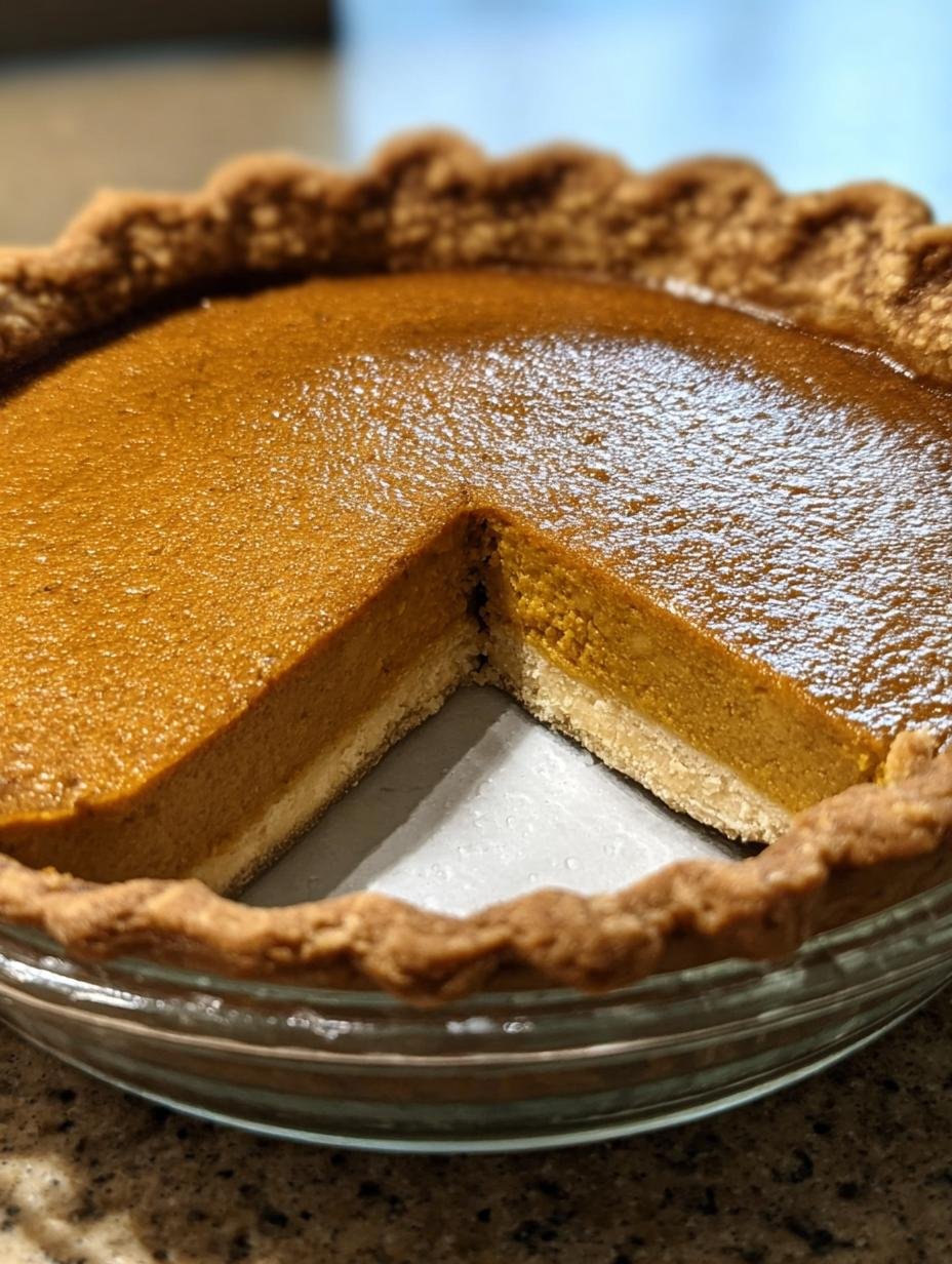 A beautifully baked Tofu Pumpkin Pie cooling on a wire rack, showcasing its smooth, rich filling and golden-brown crust.