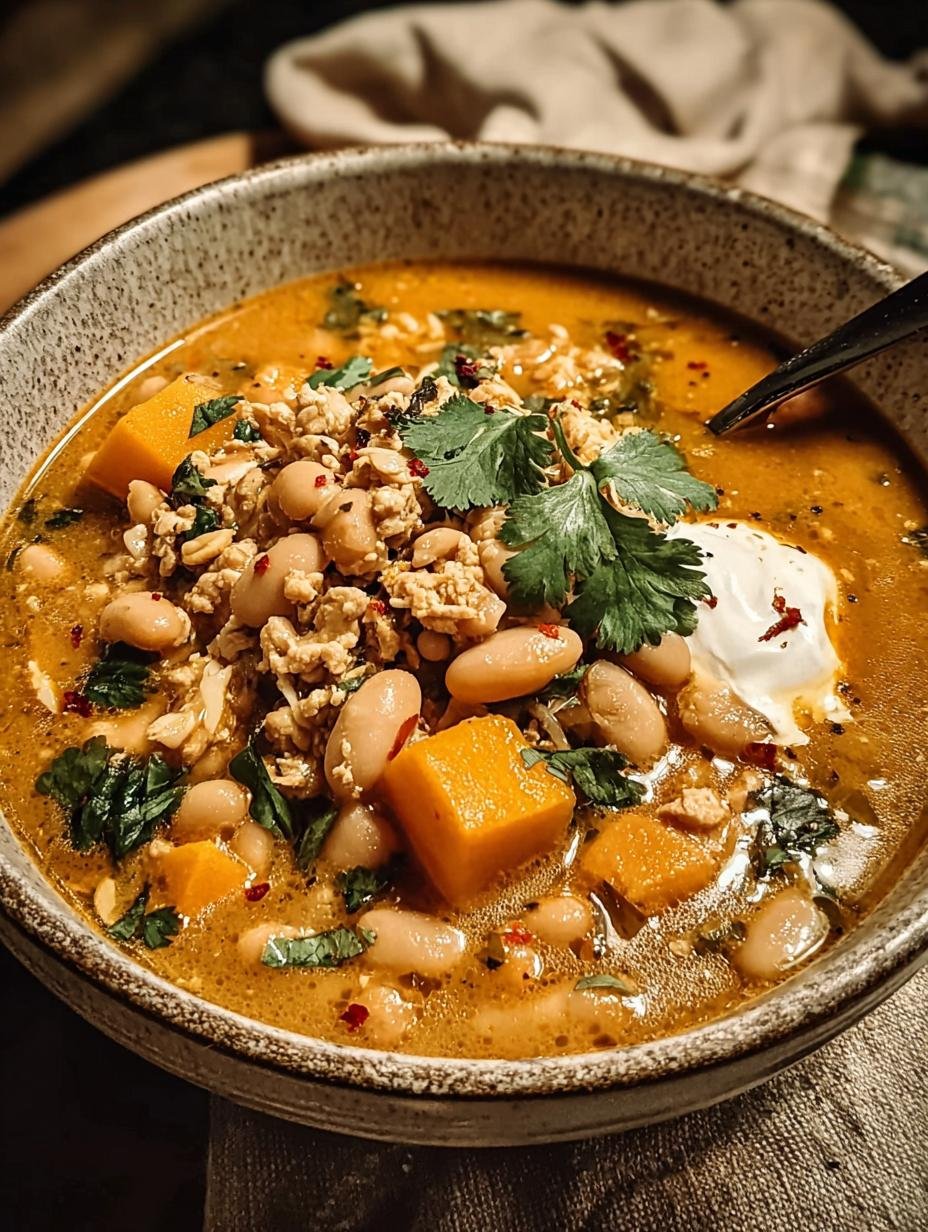 Amazing Turkey Pumpkin White Bean Chili