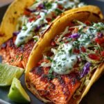 Air Fryer Salmon Tacos