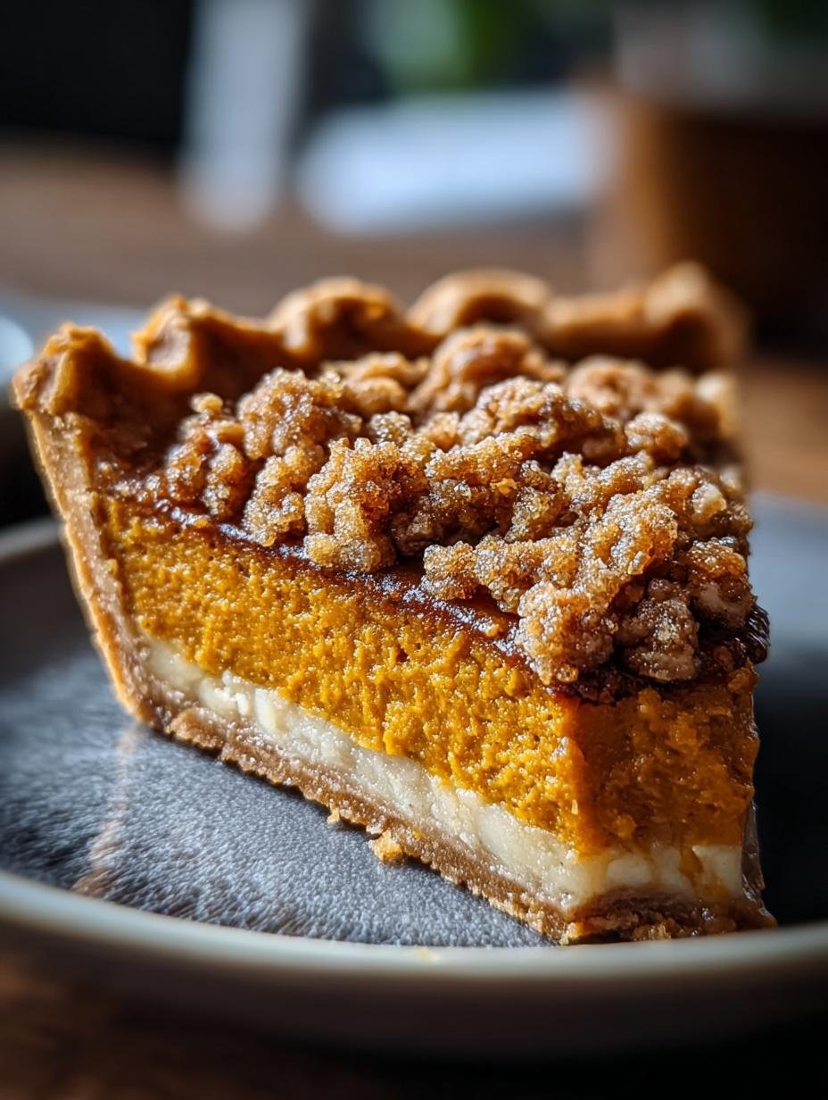 Bourbon Pumpkin Pie with Salted Brown Butter Pecan Bliss - Bourbon Pumpkin Pie with - additional detail