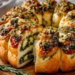 Cheesy Pesto Roll Wreath