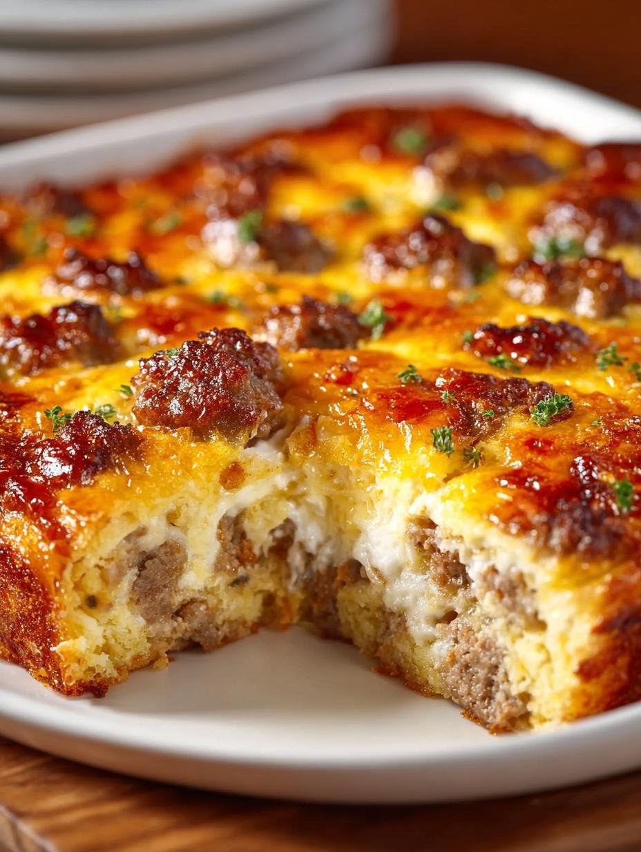 Ultimate Cheesy Sausage Breakfast Casserole Recipe