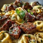 Cracked Garlic Beef Tortellini