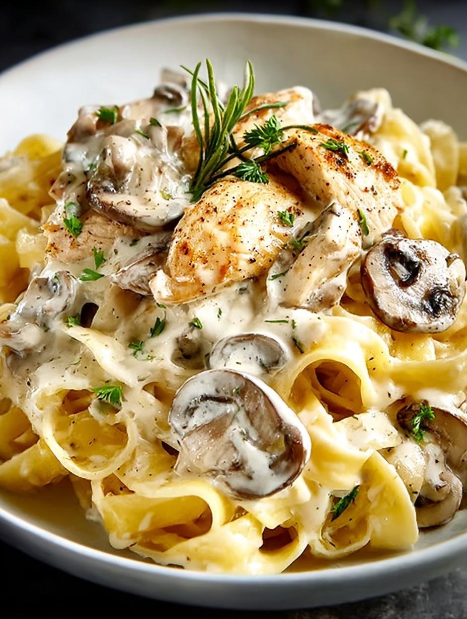 Creamy Chicken Mushroom Fettuccine: 7 Steps to Comfort - Creamy Chicken Mushroom Fettuccine - additional detail