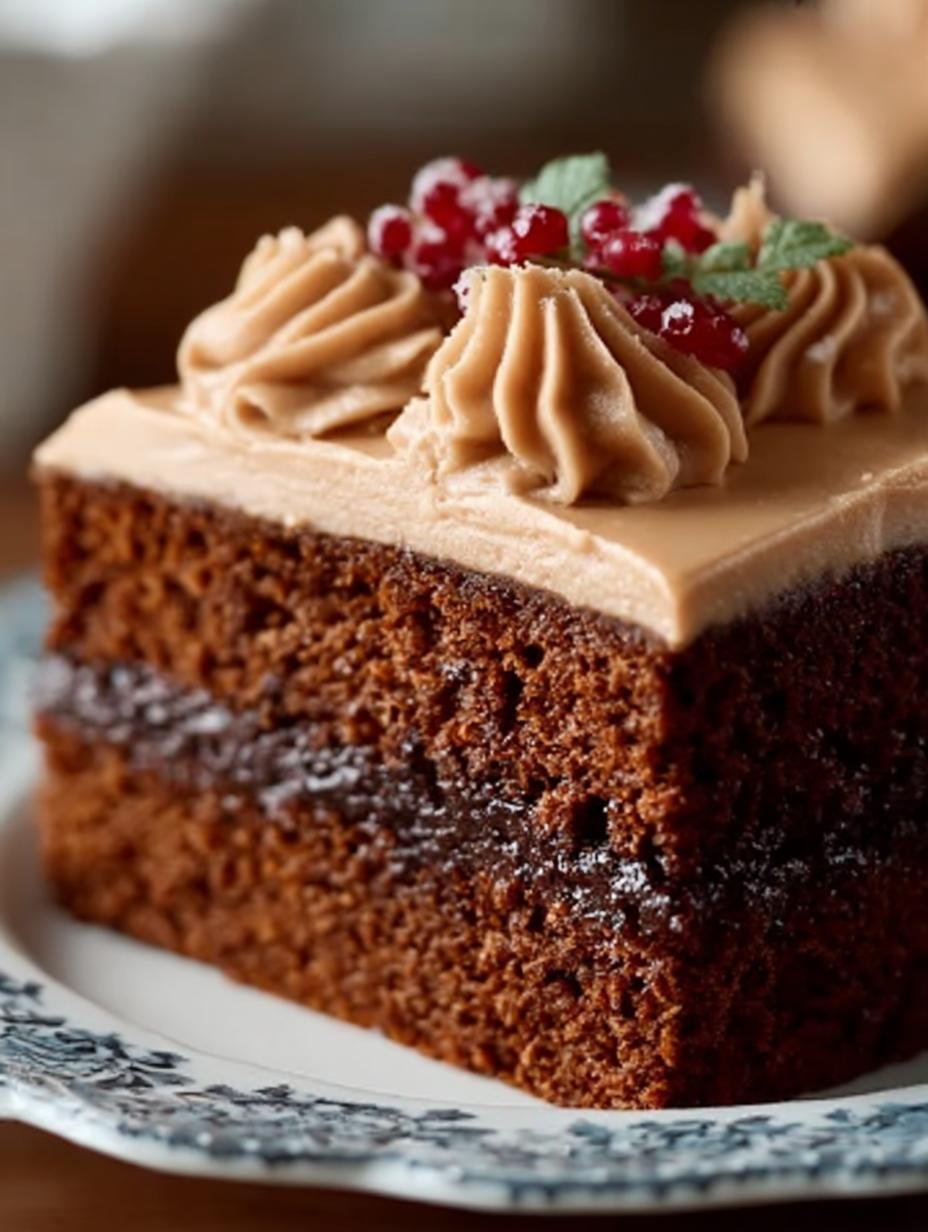 Gingerbread Cake with Sweet Molasses Frosting Delight - Gingerbread Cake with Sweet - additional detail