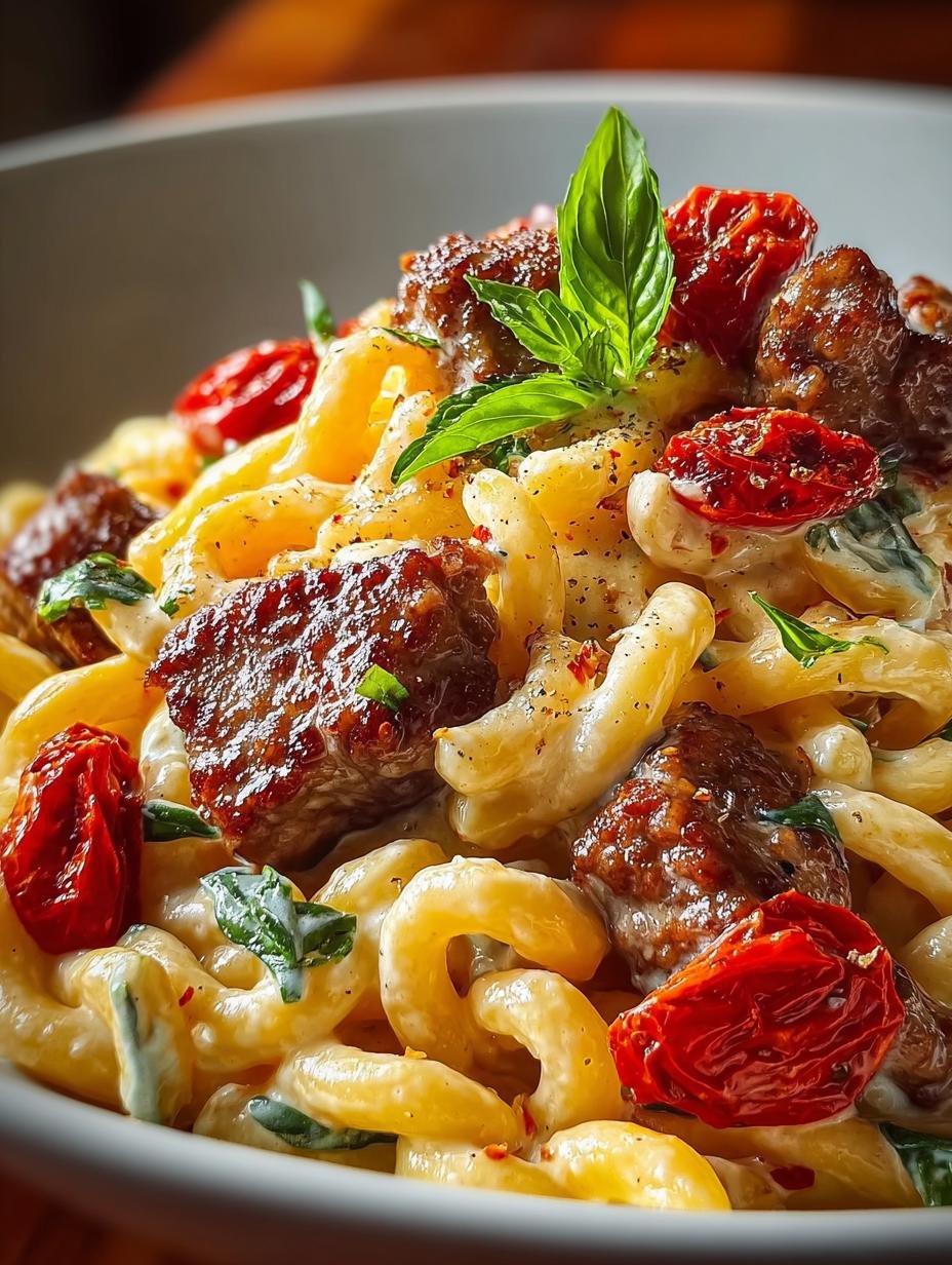 Marry Beef Sausage Pasta: 5 Star Creamy Delight