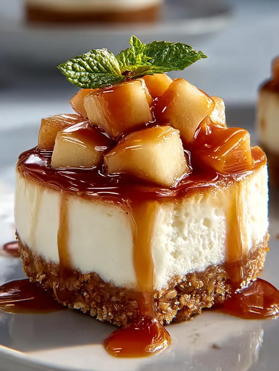 Mini Caramel Apple Cheesecake