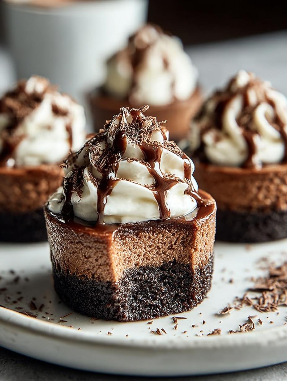 Mini Triple Chocolate Cheesecakes: A Decadent Delight - Mini Triple Chocolate Cheesecakes - main visual representation