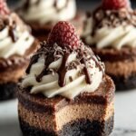 Mini Triple Chocolate Cheesecakes