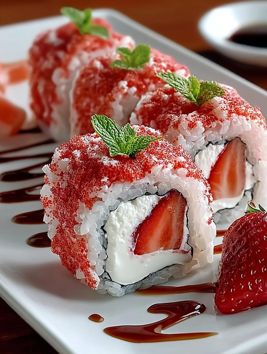 Delightful Strawberry Shortcake Sushi Roll Recipe