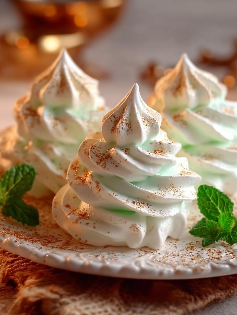 Delightful Tree Meringue Cookies for Festive Celebrations - Tree Meringue Cookies - additional detail