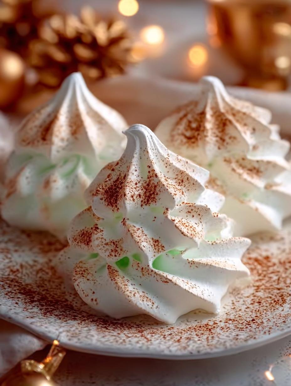 Delightful Tree Meringue Cookies for Festive Celebrations