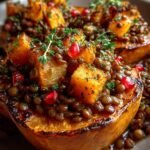Vegan Thanksgiving Squash Lentil