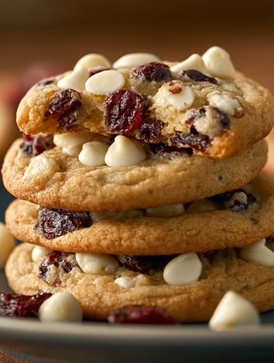 Soft White Chocolate Cranberry Cookies: 24 Delightful Bites - White Chocolate Cranberry Cookies - additional detail