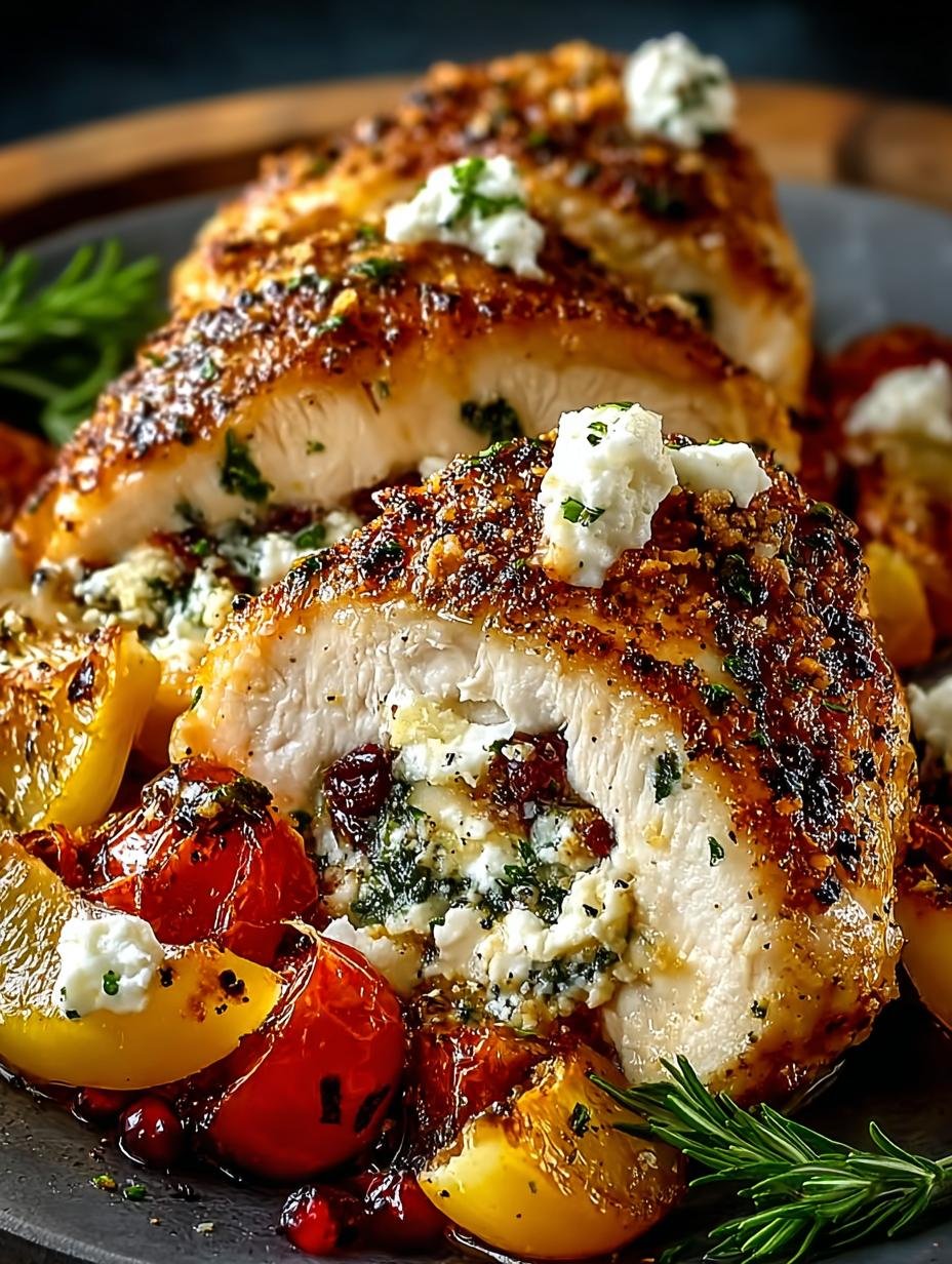 Baked Chicken with Crispy Feta Bliss for Dinner - Baked Chicken with Crispy - additional detail