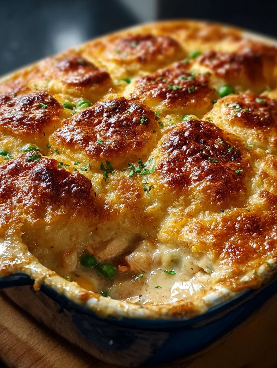 Savory Chicken Cobbler Casserole: 6 Ingredients for Comfort - Chicken Cobbler Casserole - main visual representation
