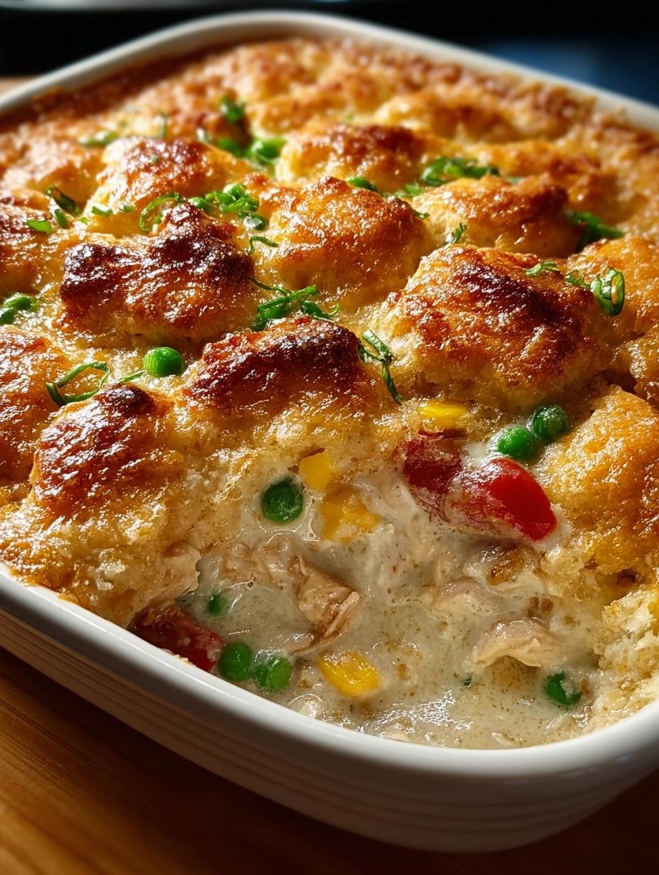 Savory Chicken Cobbler Casserole: 6 Ingredients for Comfort