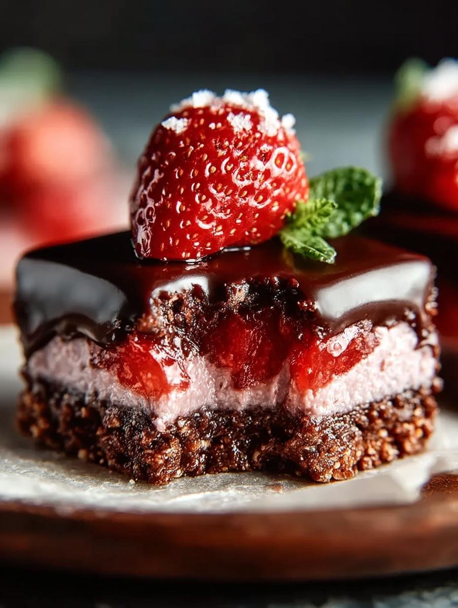 Irresistible Chocolate Covered Strawberry Bars Recipe