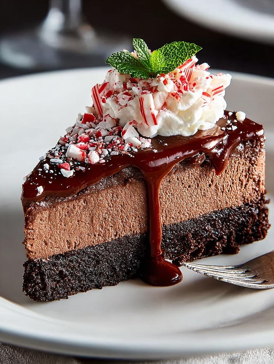 Indulge in 5-Star Chocolate Peppermint Cheesecake