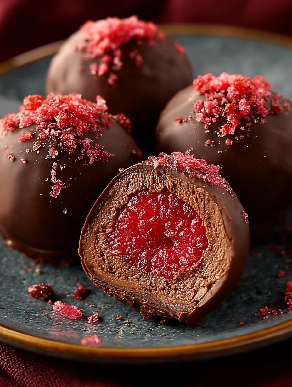 Indulge in 5 Decadent Chocolate Raspberry Truffles - Chocolate Raspberry Truffles - main visual representation