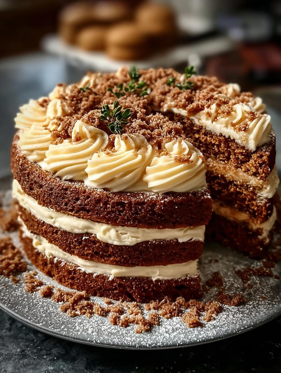 Christmas Spice Cake with Eggnog Buttercream Delight - Christmas Spice Cake with - additional detail