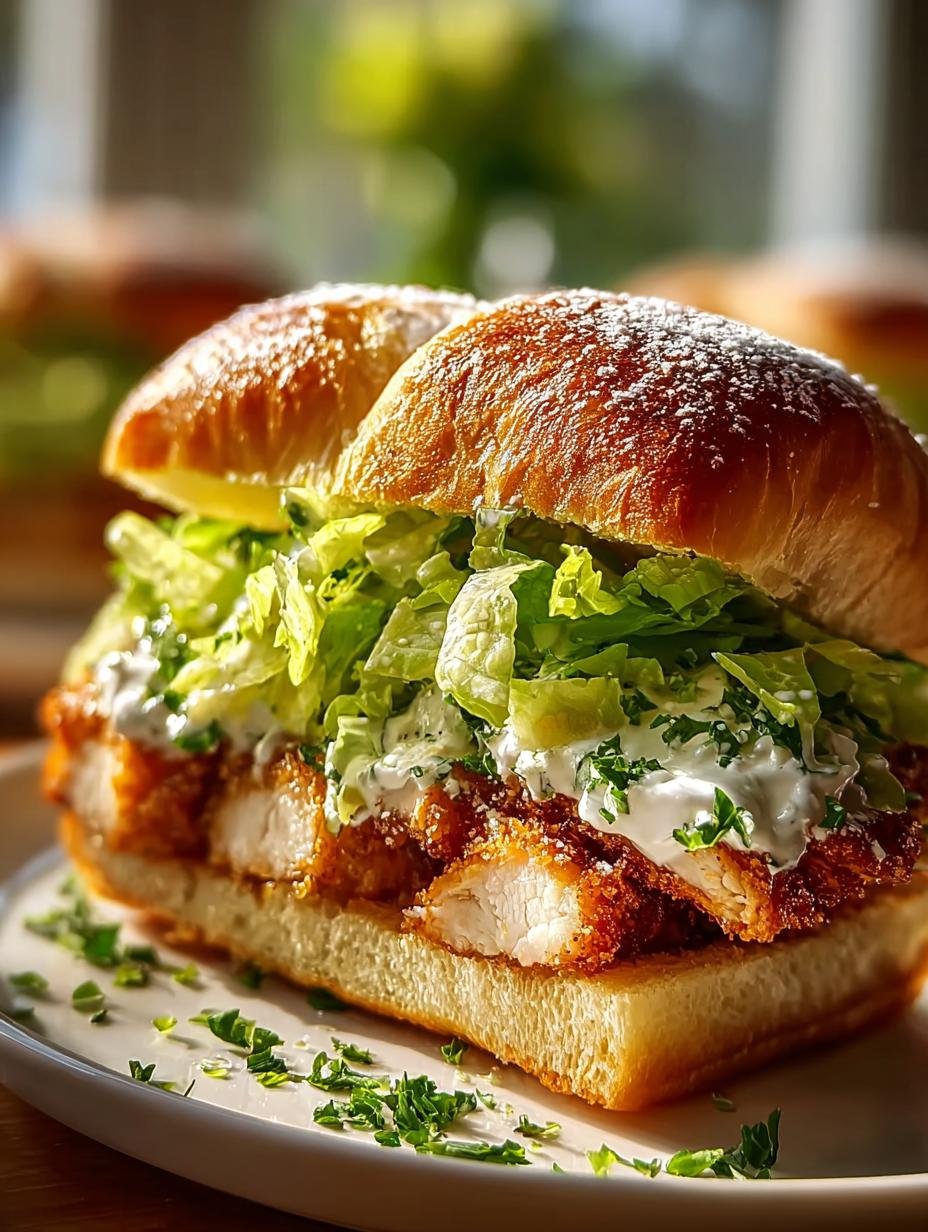 Delicious Crispy Chicken Caesar Sandwich Recipe
