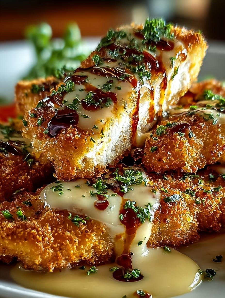 Crispy Parmesan Chicken with Rich Garlic Sauce Delight - Crispy Parmesan Chicken with - main visual representation