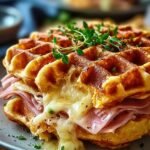 Crunchy Ham Cheese Chaffles