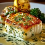 Halibut with Lemon Beurre