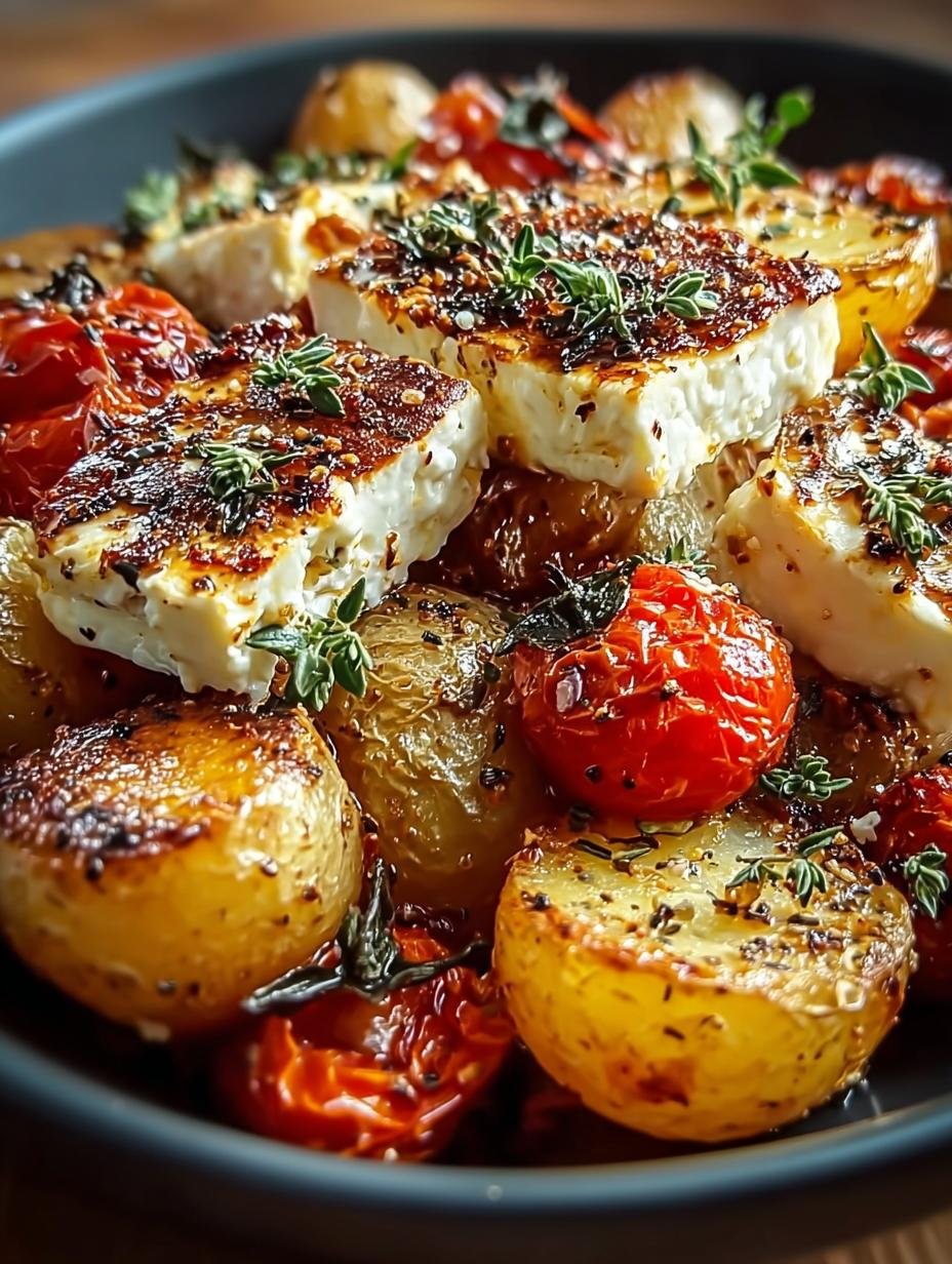 Healthy Baked Feta Potatoes