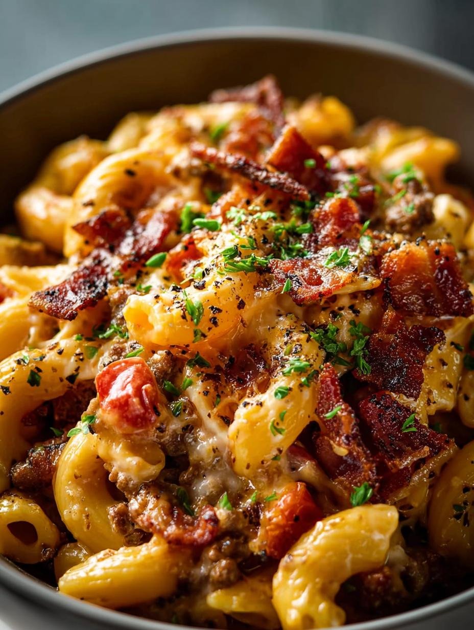 Loaded Bacon Cheeseburger Pasta: 7 Irresistible Steps - Loaded Bacon Cheeseburger Pasta - main visual representation