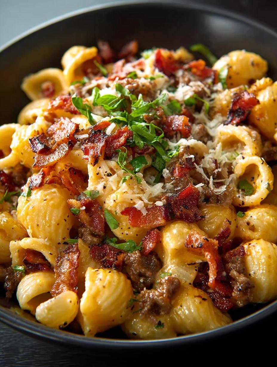 Loaded Bacon Cheeseburger Pasta: 7 Irresistible Steps - Loaded Bacon Cheeseburger Pasta - additional detail