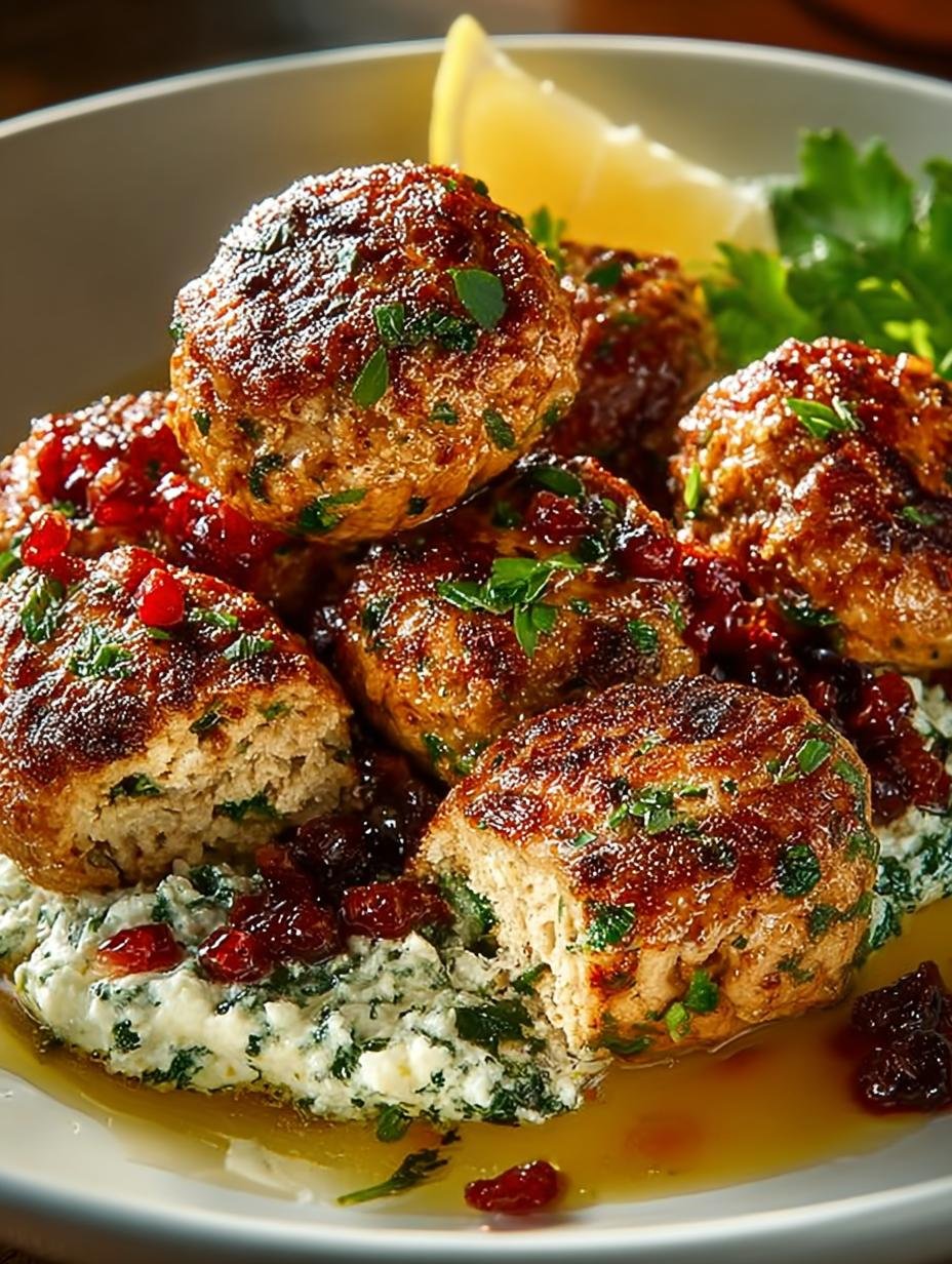Savory Mediterranean Chicken Meatballs in Just 30 Minutes - Mediterranean Chicken Meatballs - main visual representation