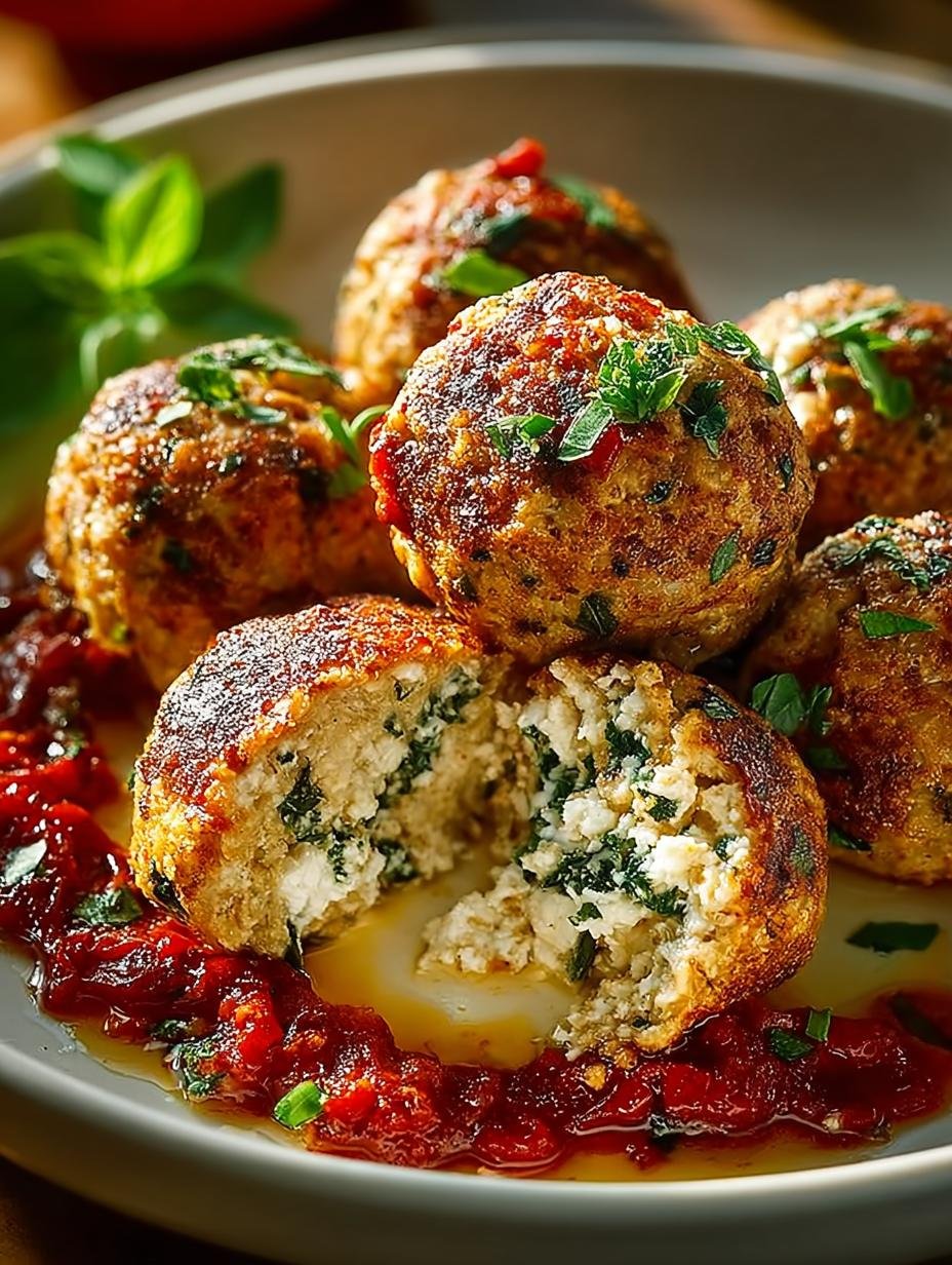 Savory Mediterranean Chicken Meatballs in Just 30 Minutes - Mediterranean Chicken Meatballs - additional detail