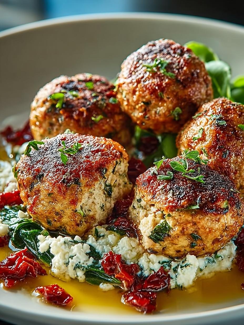 Savory Mediterranean Chicken Meatballs in Just 30 Minutes