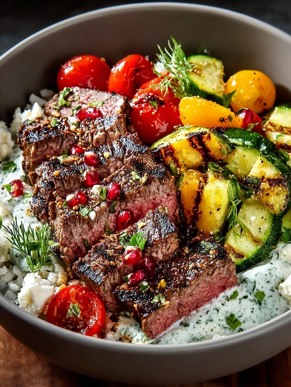 Quick Mediterranean Steak Bowl: Flavorful Dinner Delight - Mediterranean Steak Bowl - additional detail