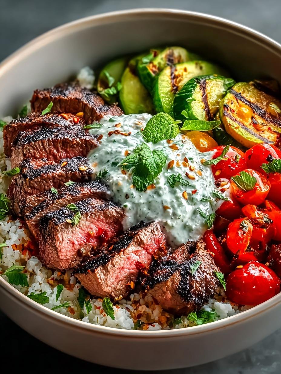 Quick Mediterranean Steak Bowl: Flavorful Dinner Delight