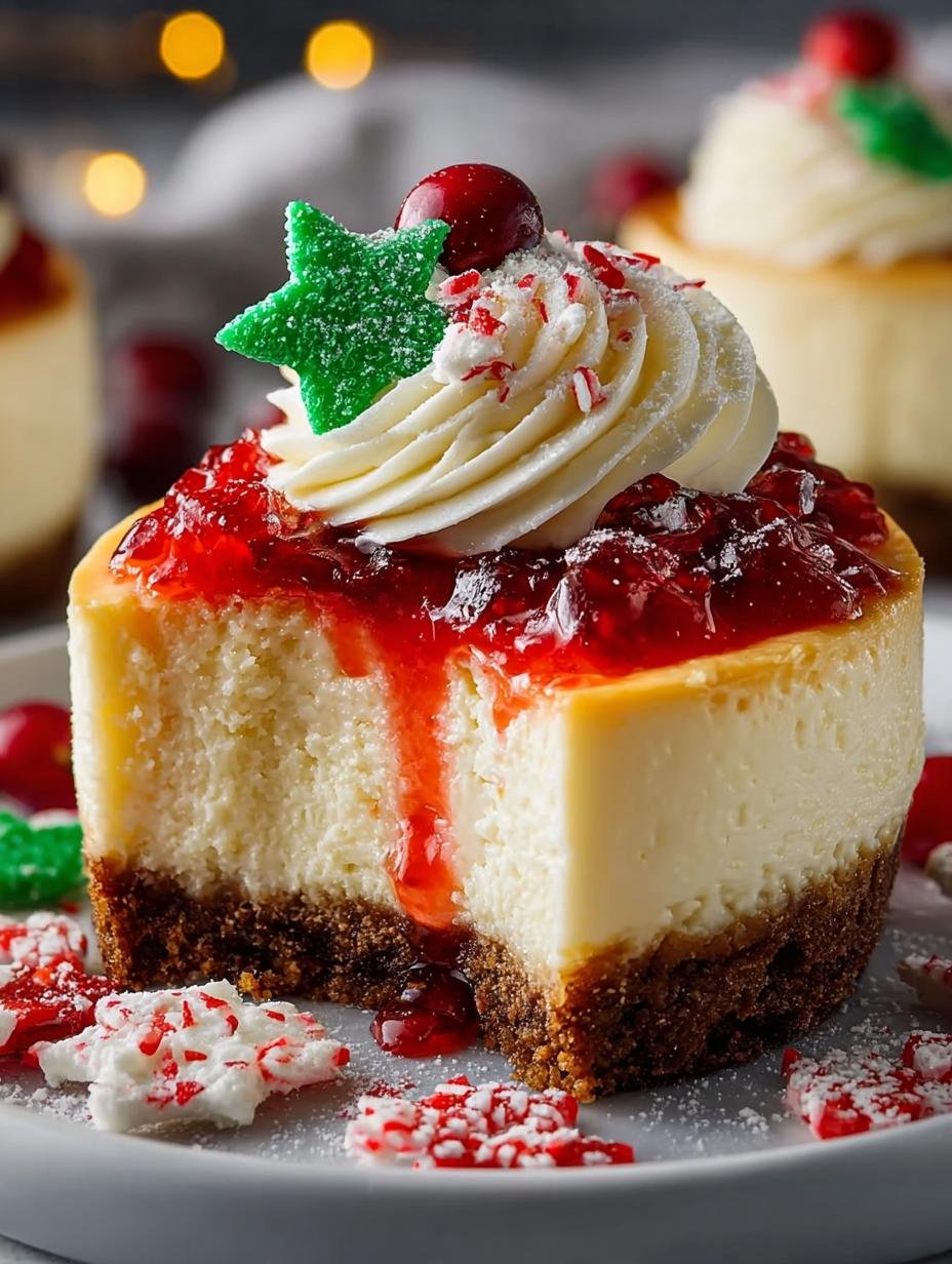 Mini Christmas Cheesecake: 12 Festive Holiday Bites - Mini Christmas Cheesecake - additional detail