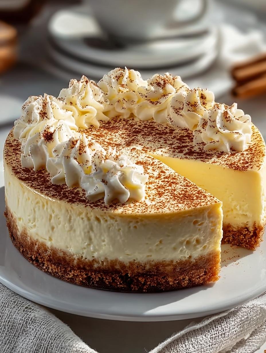 Decadent Nutmeg Eggnog Cheesecake for Holiday Bliss