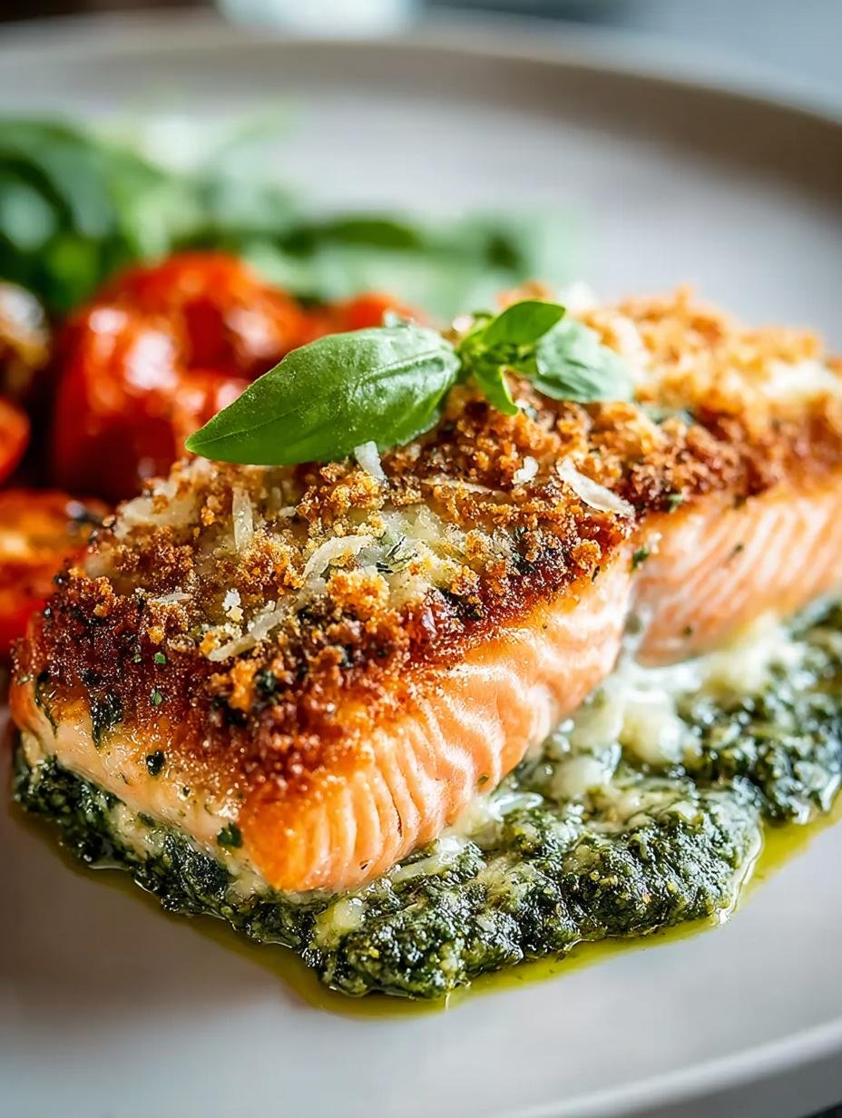 Delicious Pesto Salmon in 20 Minutes for a Healthy Dinner - Pesto Salmon - additional detail
