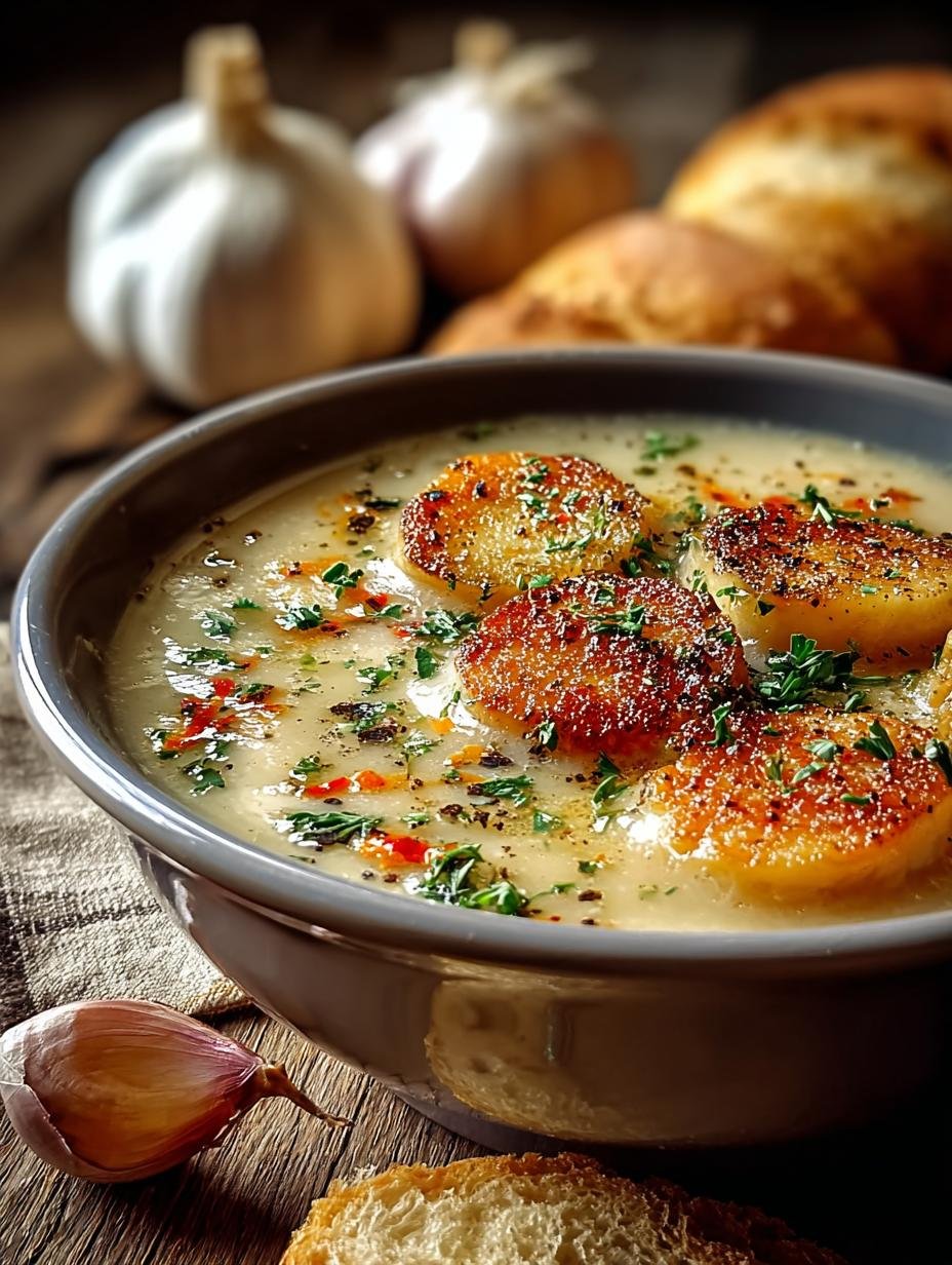 Rustic Country French Garlic Soup: 7 Steps to Comfort - Rustic Country French Garlic - additional detail