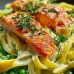 Salmon Pea Pasta with