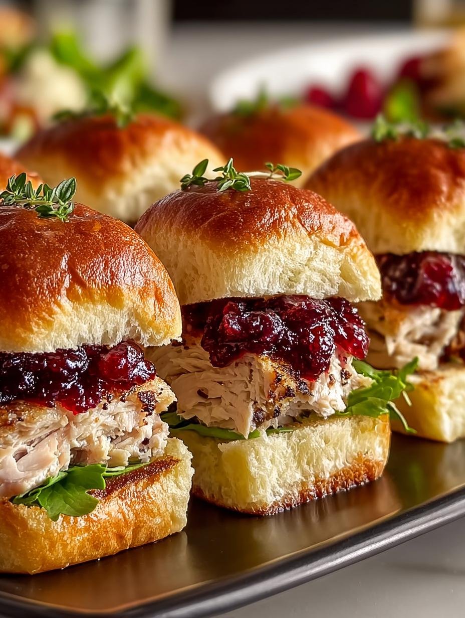 Savory Turkey Cranberry Sliders for Your Holiday Feast - Turkey Cranberry Sliders - main visual representation