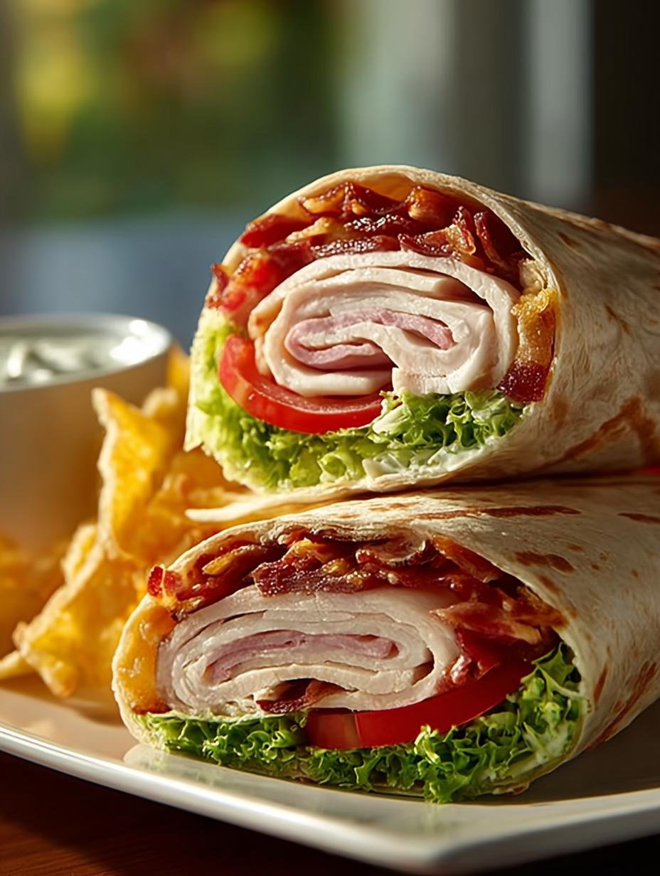 Delicious Turkey Ranch Club Wrap Recipe: 10 Minutes to Enjoy - Turkey Ranch Club Wrap - additional detail