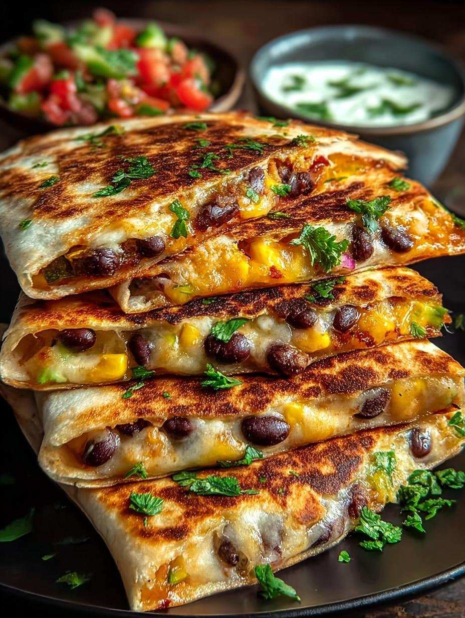 Irresistible Vegan Quesadillas with Black Beans - Vegan Quesadillas with Black - main visual representation