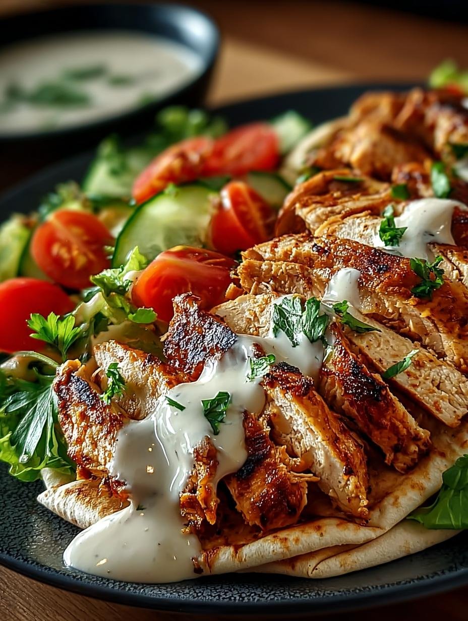 Chicken Shawarma with Creamy Garlic Sauce Bliss - Chicken Shawarma with Creamy - main visual representation